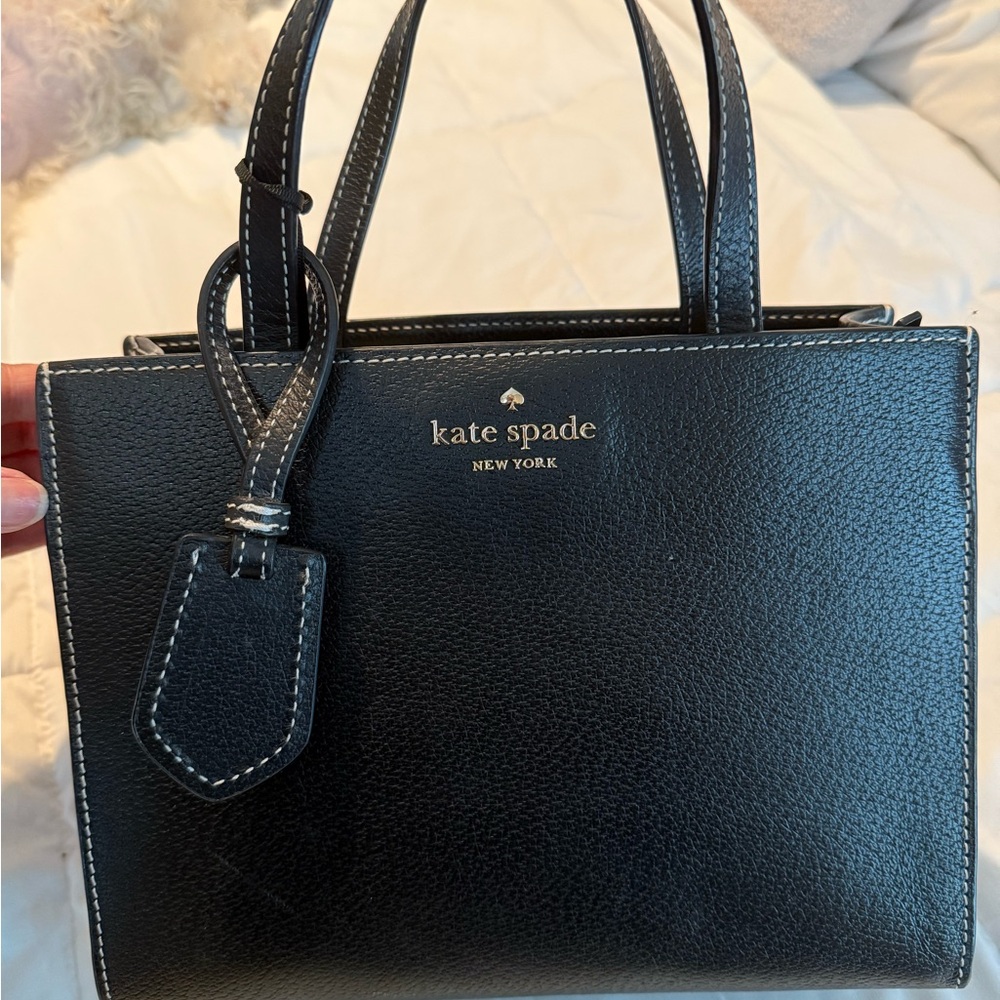 Kate Spade Black Leather Tote Bag